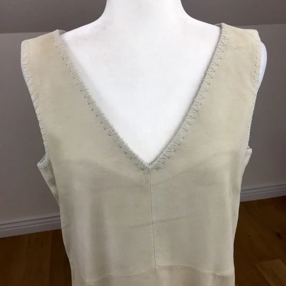 Sundance Luxe Shift Midi Dress Soft Suede Leather - Picture 5 of 14